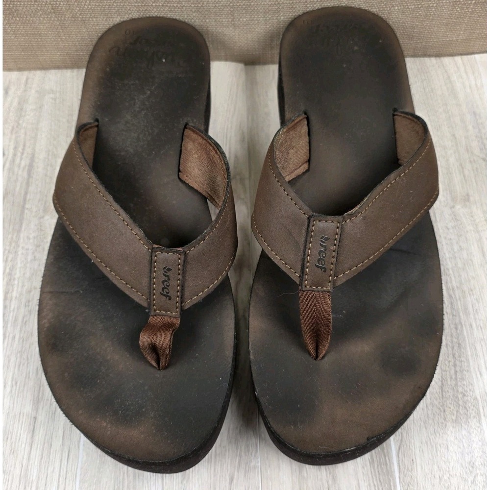 Reef Cushion Chocolate Brown Breeze Platform Flip Flop Thongs Women's Size 10
